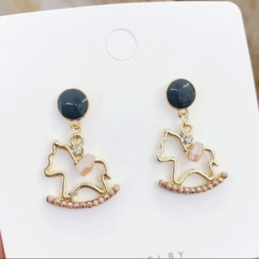 Little Rocking Horse Earrings - Picture 2 of 4